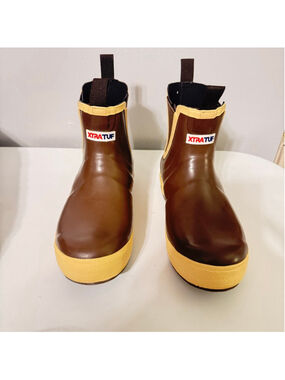 Women’s Size 9 XTRATUF Brown & Yellow Rain & Snow Boots 6” Legacy Unisex